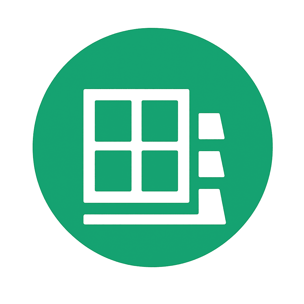 Window and siding icon - services button